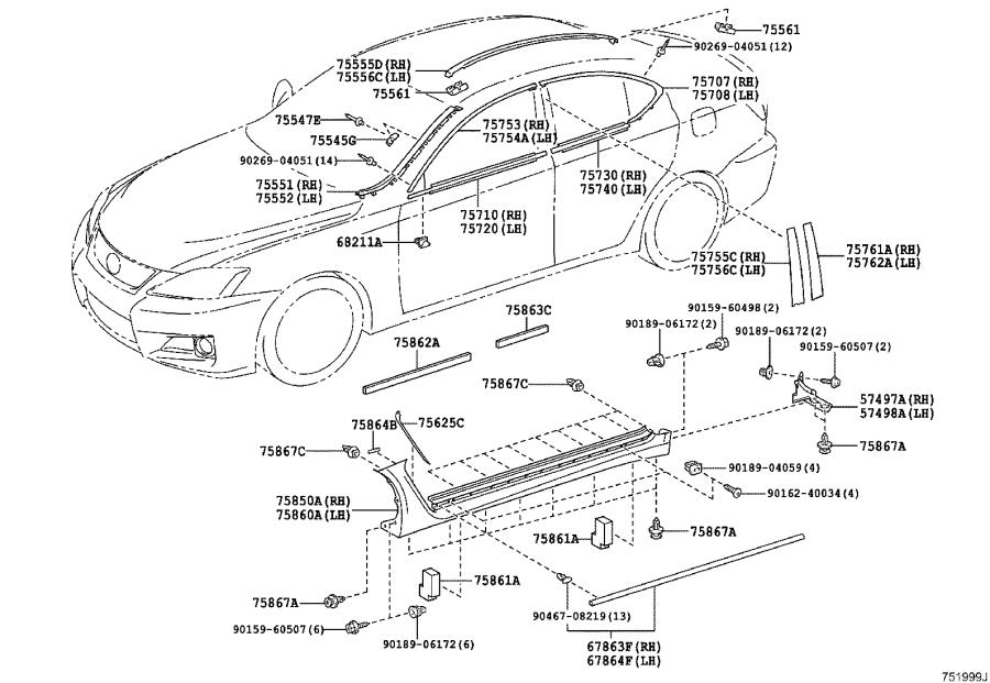 Lexus Rx 350 Body Parts Diagram